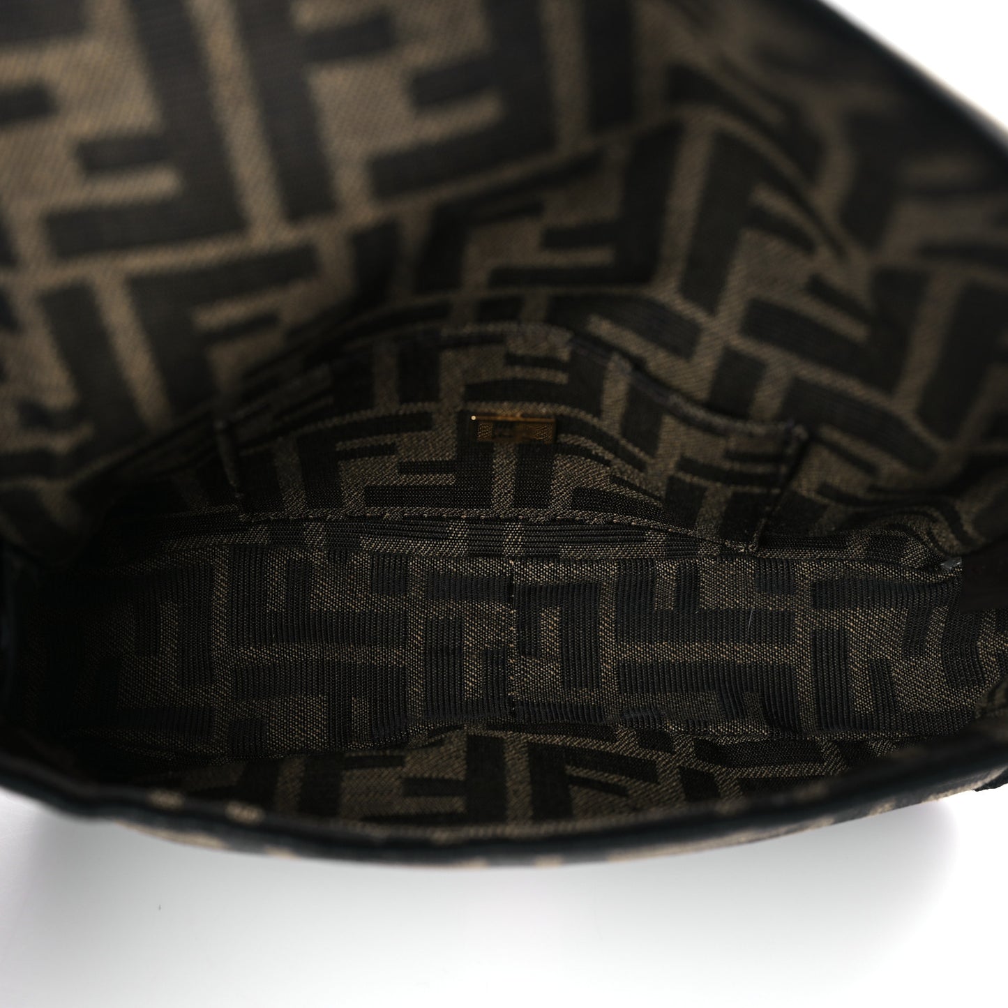 Fabric Jacquard FF 1974 Mini Baguette Tobacco Moro Black
