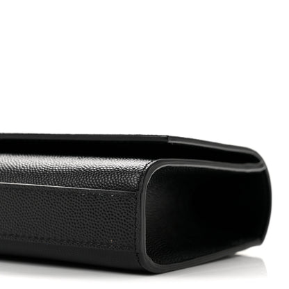 Saint Laurent Grain De Poudre Monogram Cassandre Clutch Black 10 of 11