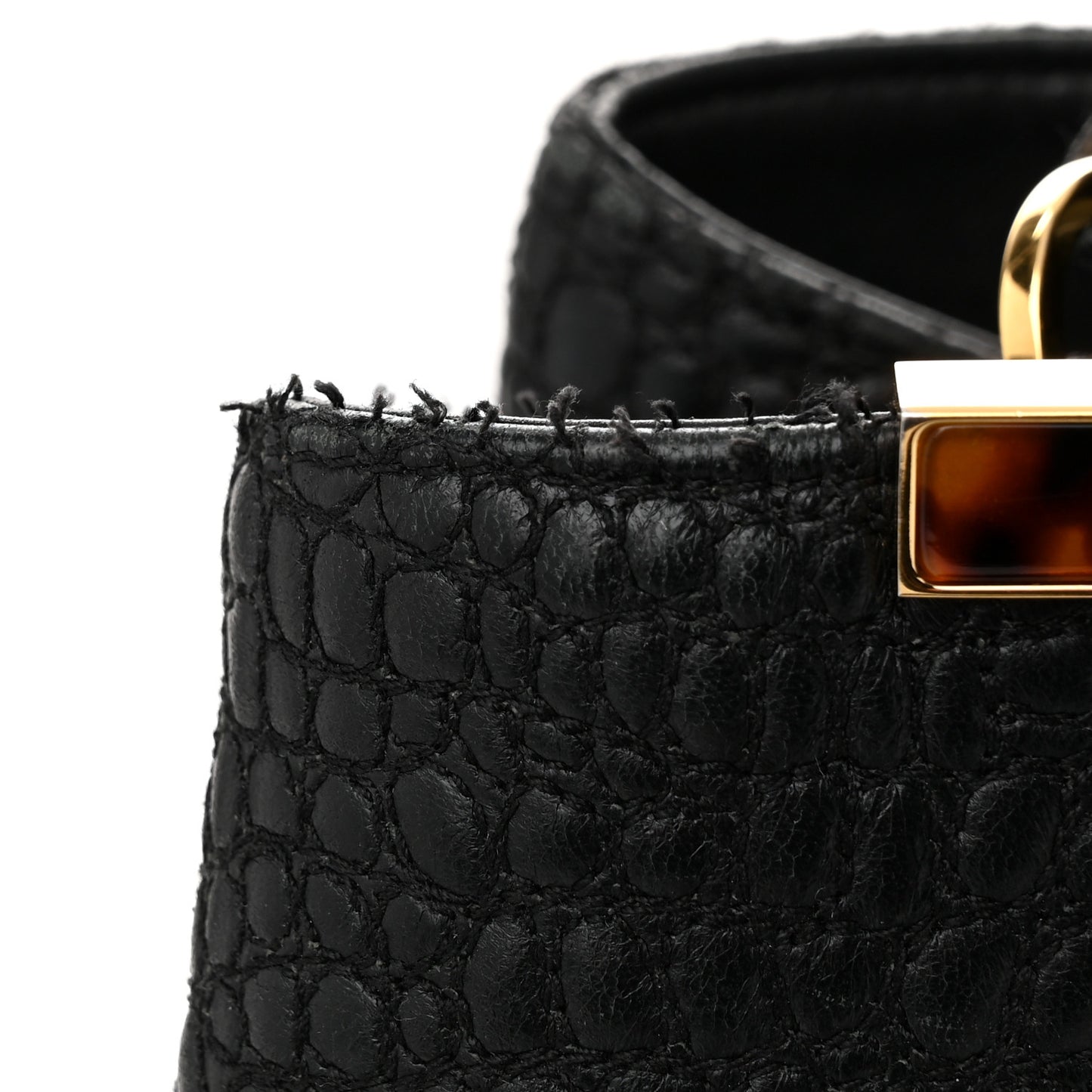 Nappa Crocodile Trapuntata Large 3Jours Tote Black