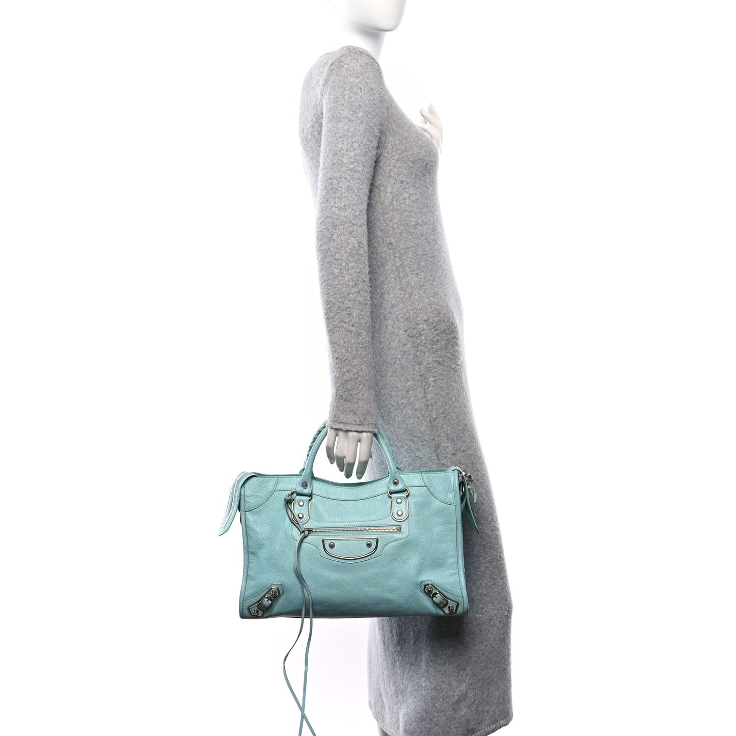 Chevre Silver Metallic Edge Hardware City Bleu Maldives