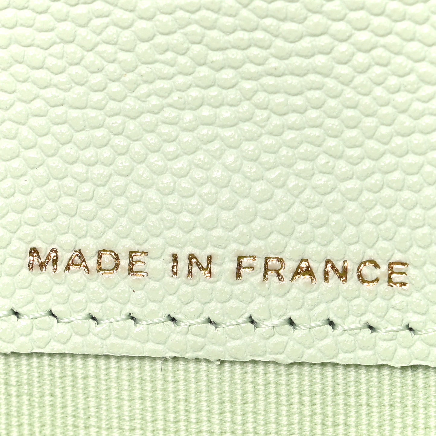 Caviar Quilted Large Gusset Flap Wallet Light Green
