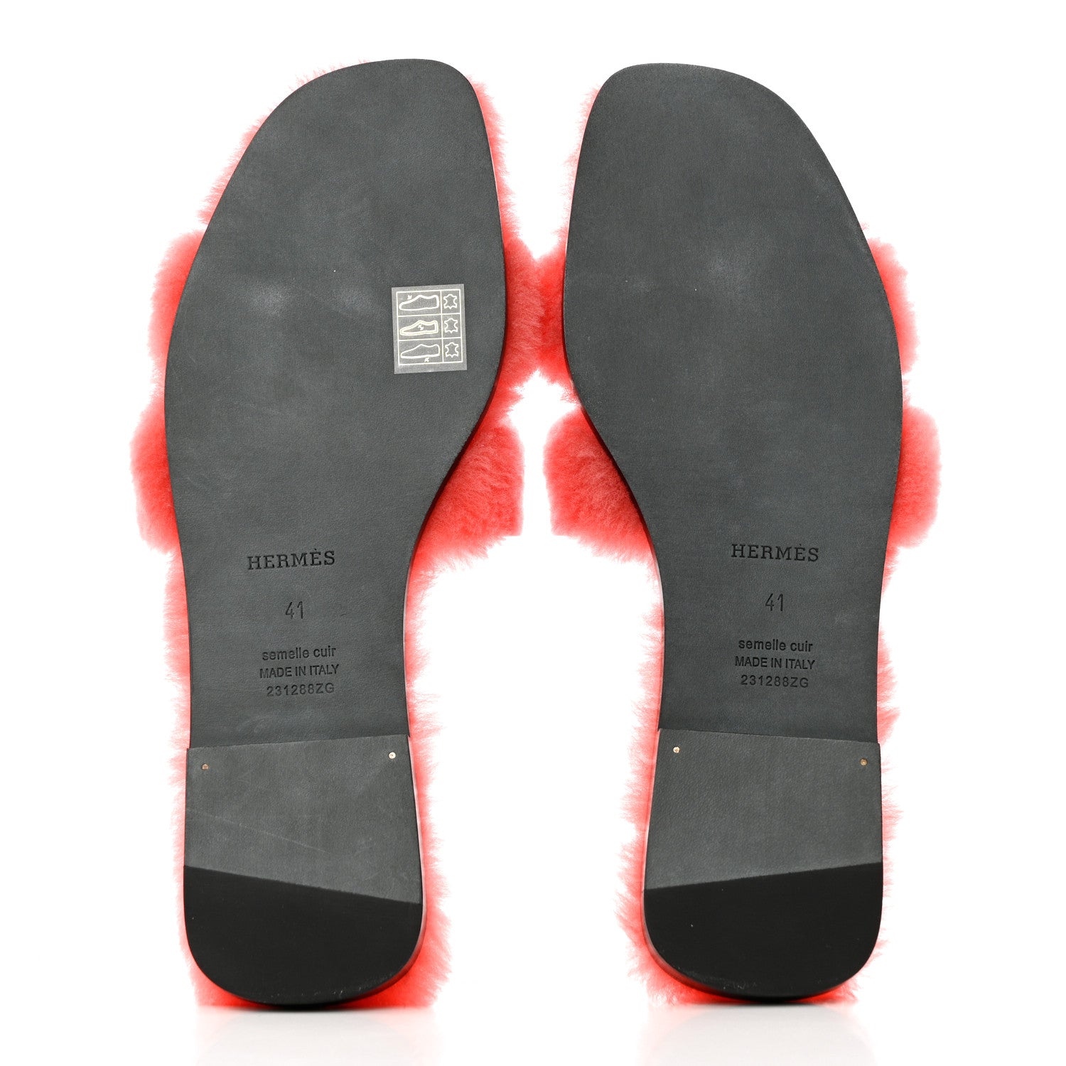 Hermes Woolskin Oran Sandals 41 Rose Du Desert 5 of 8