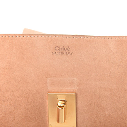 Chloe Suede Smooth Calfskin Mini Drew Shoulder Bag Wet Sunflower 8 of 9