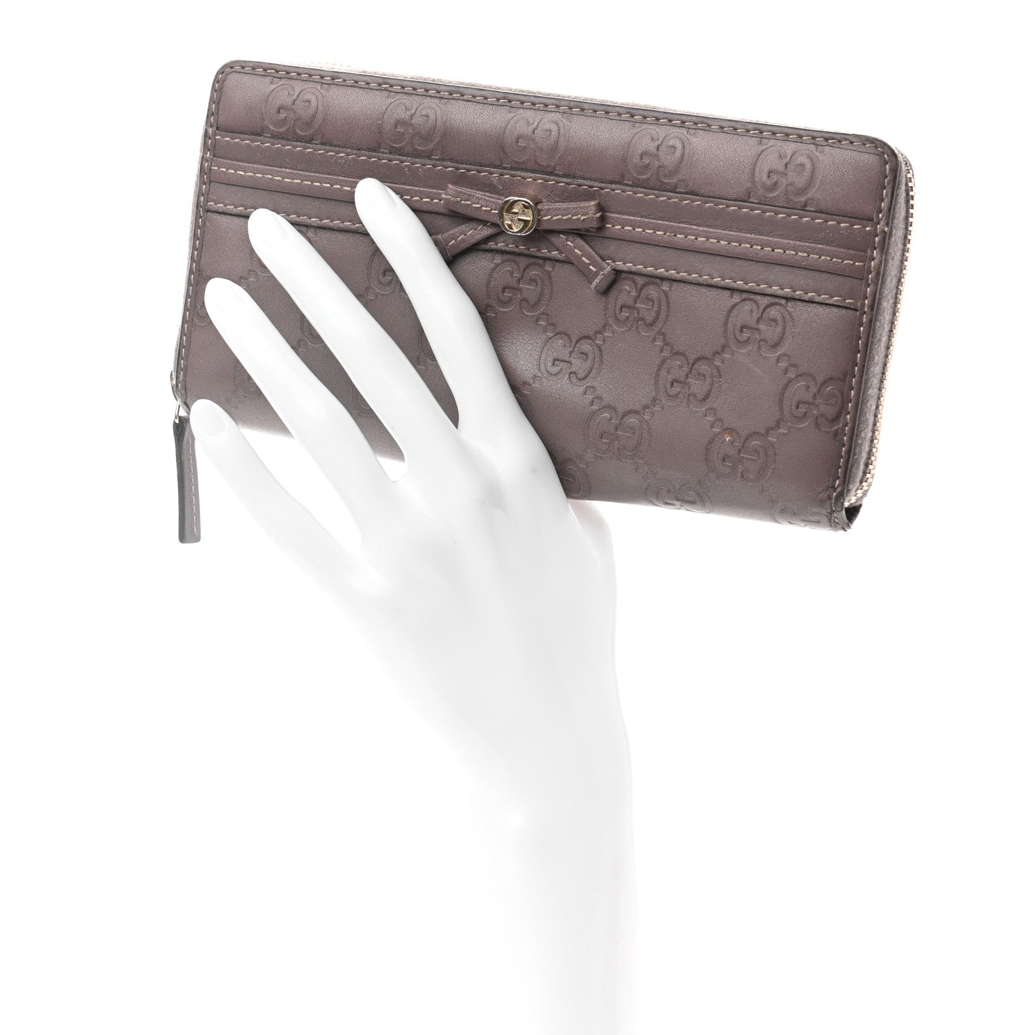 Gucci Guccissima Princy Zip Around Wallet Purple 2 of 12