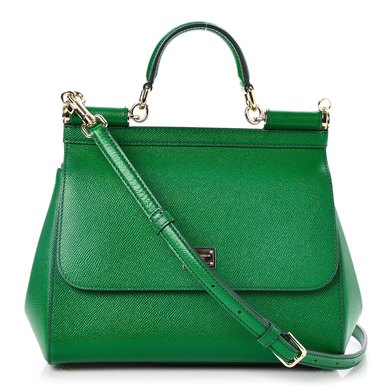 Dolce & Gabbana Dauphine Medium Miss Sicily Satchel Verde 1 of 7