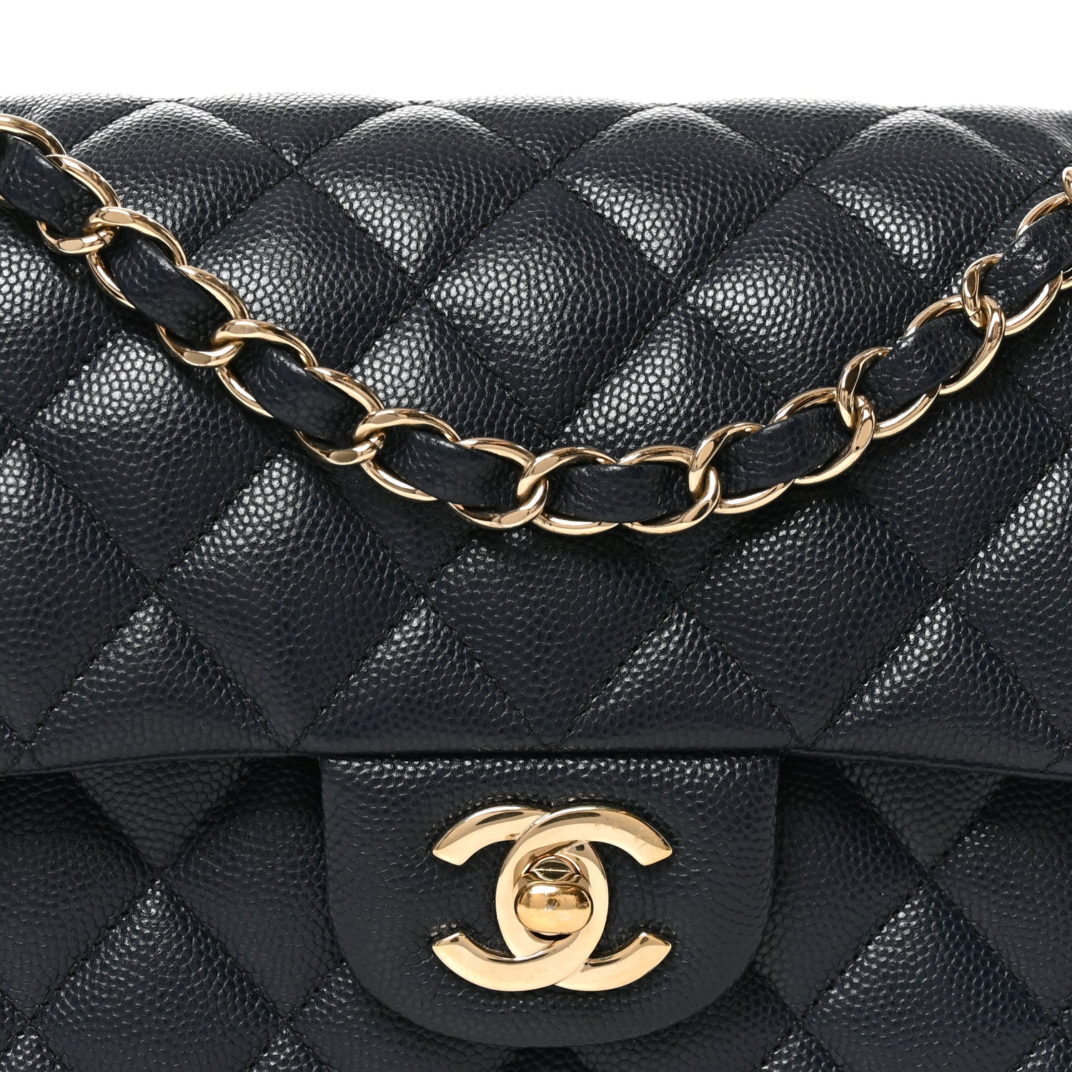 Chanel Caviar Quilted Small Double Flap Dark Navy 8 of 10
