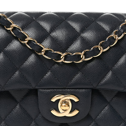 Chanel Caviar Quilted Small Double Flap Dark Navy 8 of 10
