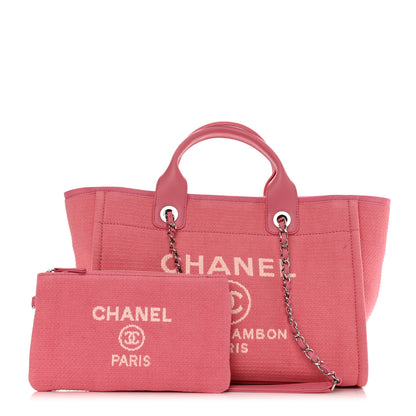 Chanel Mixed Fibers Small Deauville Tote Pink 1 of 11