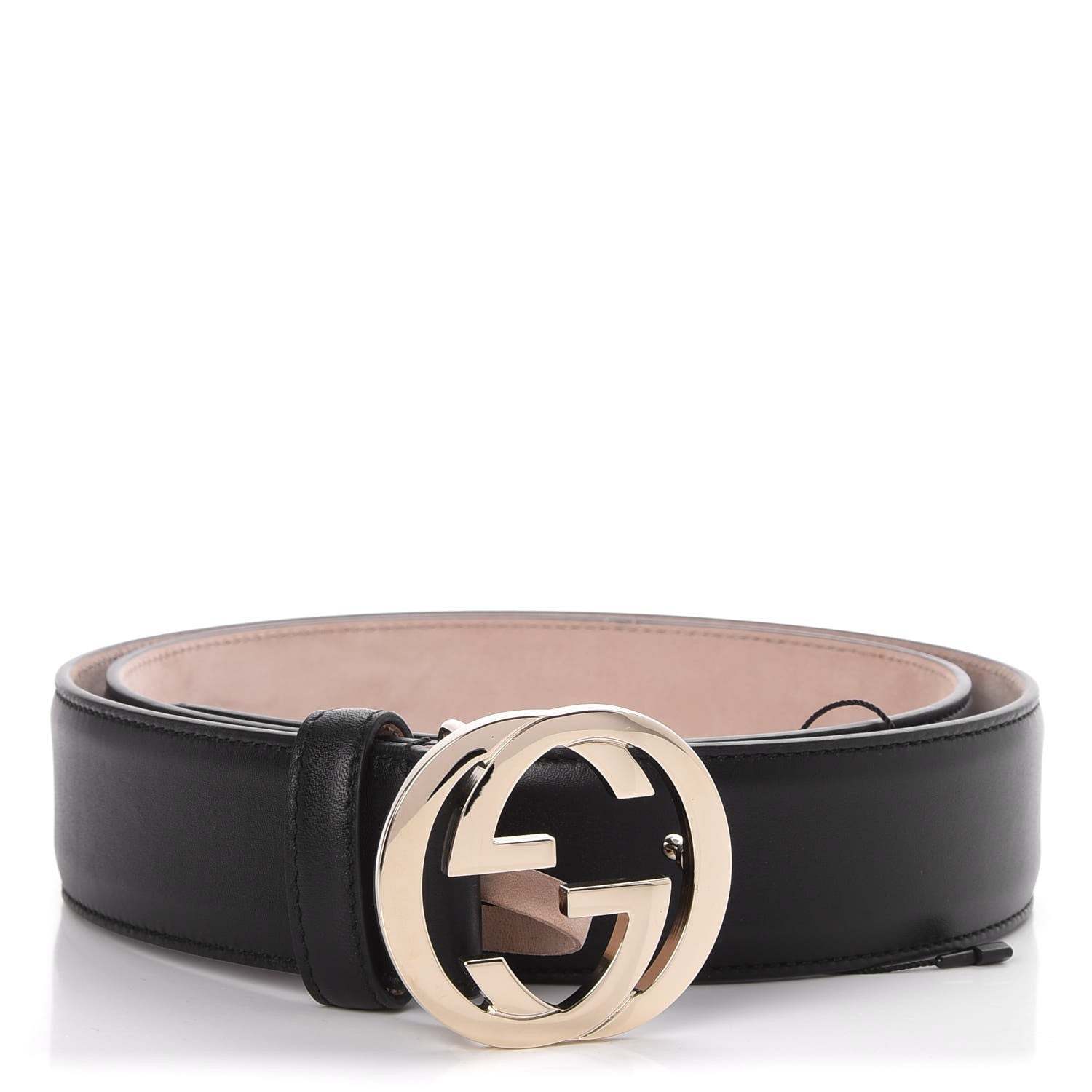 Gucci Calfskin Interlocking G 37mm Belt 90 36 Black 1 of 7