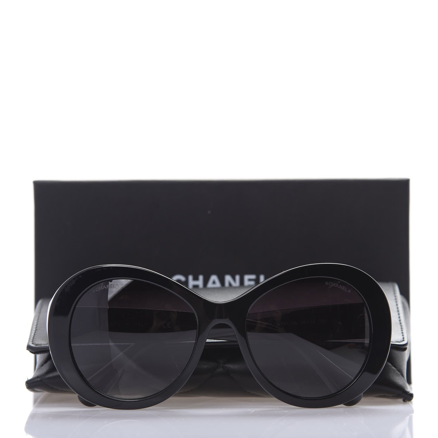 Chanel Oval CC Sunglasses 5372 Black 8 of 8