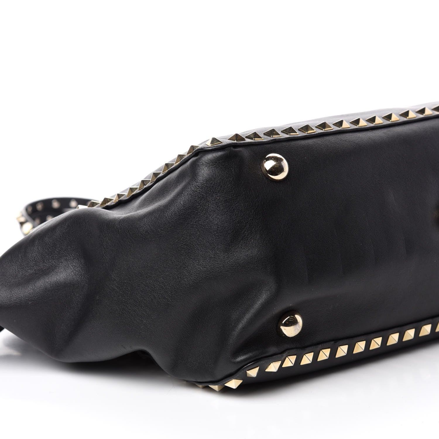Valentino Garavani Vitello Medium Rockstud Tote Black 7 of 14