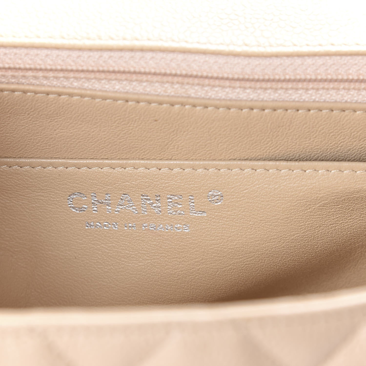 Chanel Caviar Quilted Jumbo Single Flap Beige Clair 6 of 14