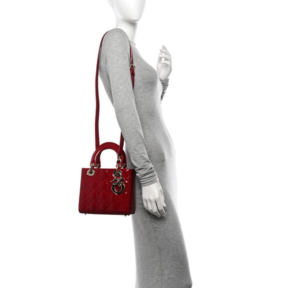 Christian Dior Patent Cannage Small Lady Dior Cherry Red 2 of 10