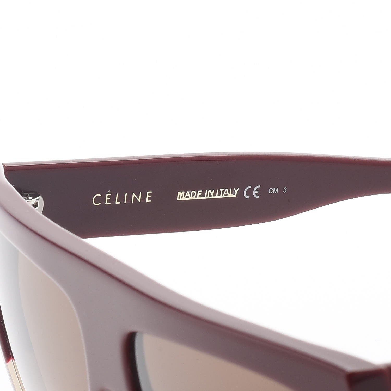 Celine Shadow Sunglasses CL 41026/S Burgundy 5 of 7