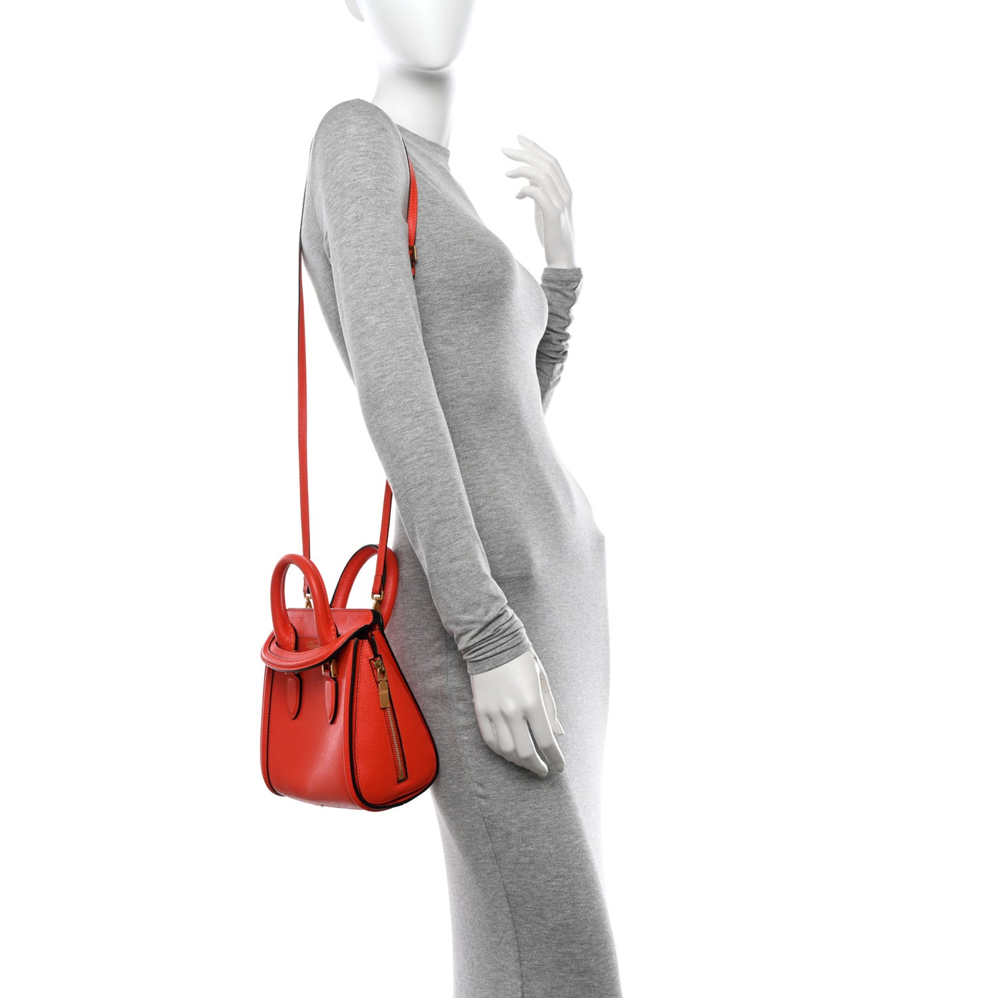 Grain Calfskin Mini Heroine Orange