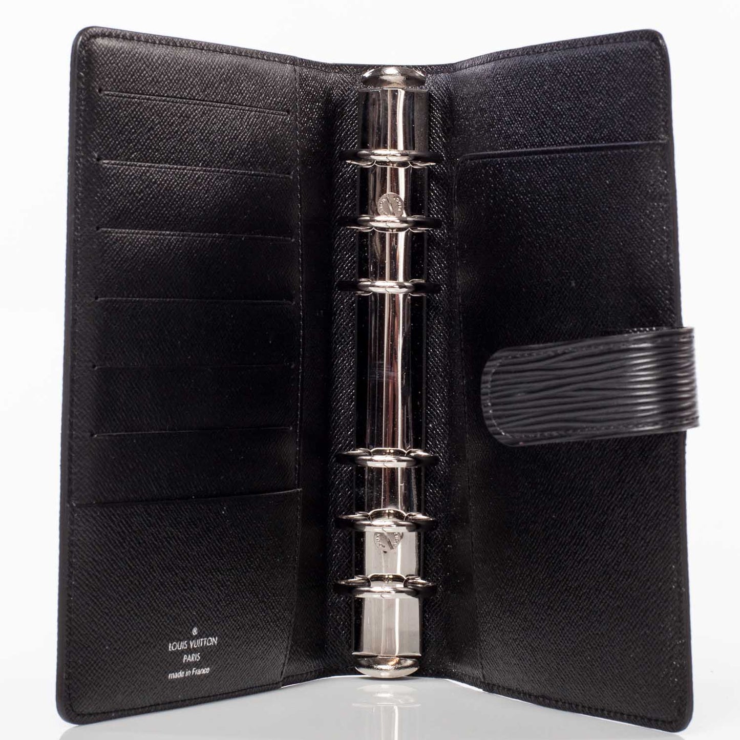 Epi Medium Ring Agenda Cover Black