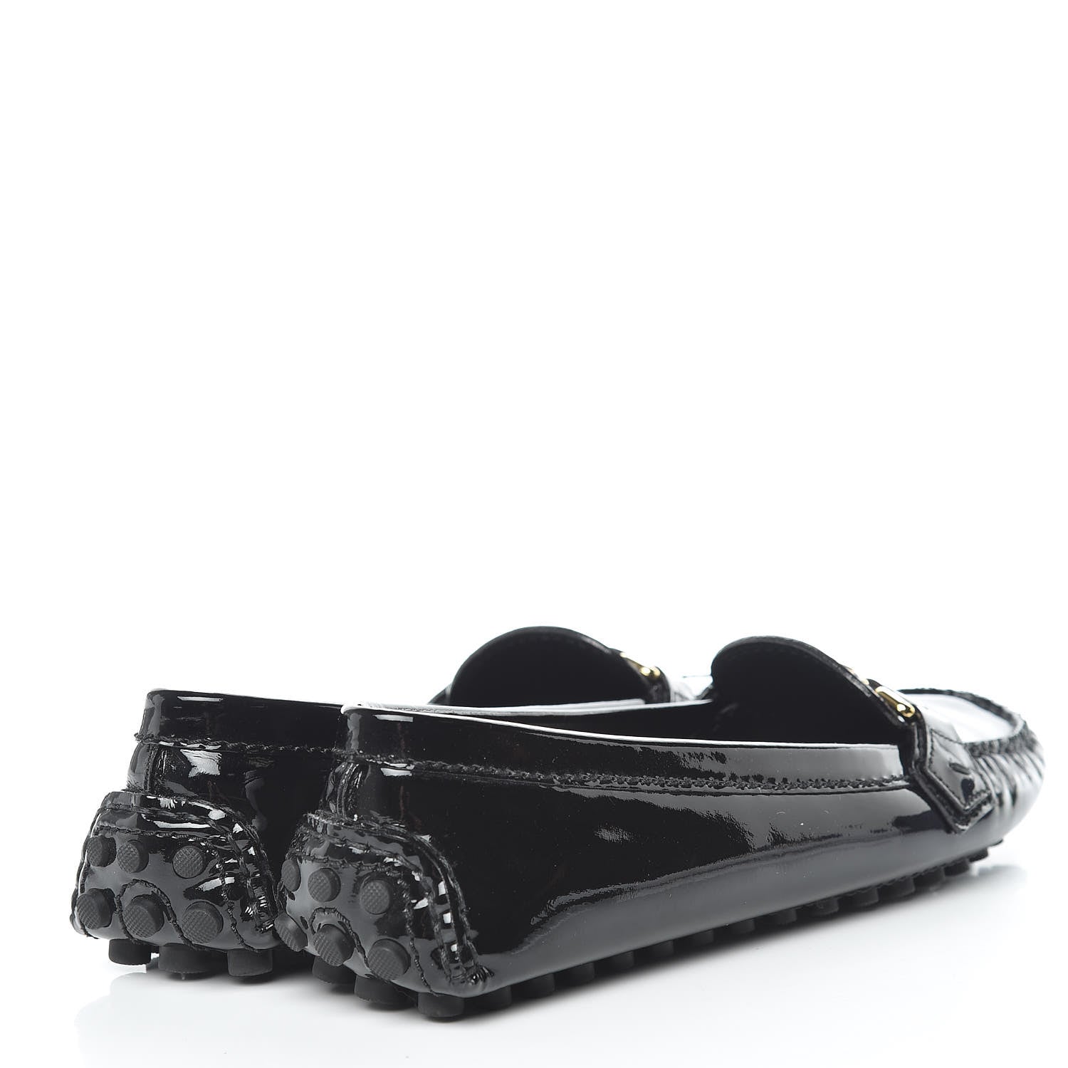 Louis Vuitton Patent Calfskin Oxford Loafers 36 Black 4 of 14