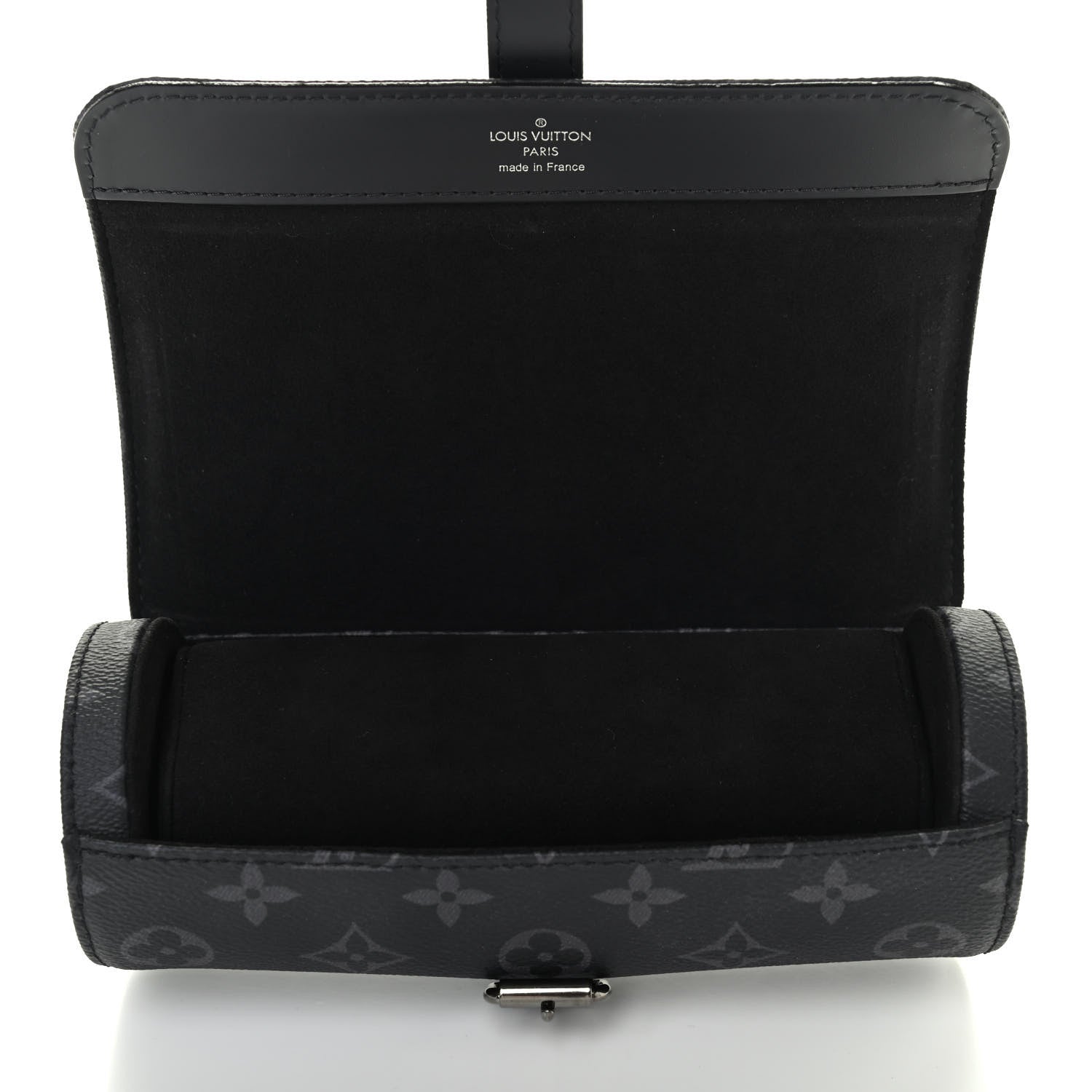 Louis Vuitton Monogram Eclipse 3 Watch Travel Case 9 of 18
