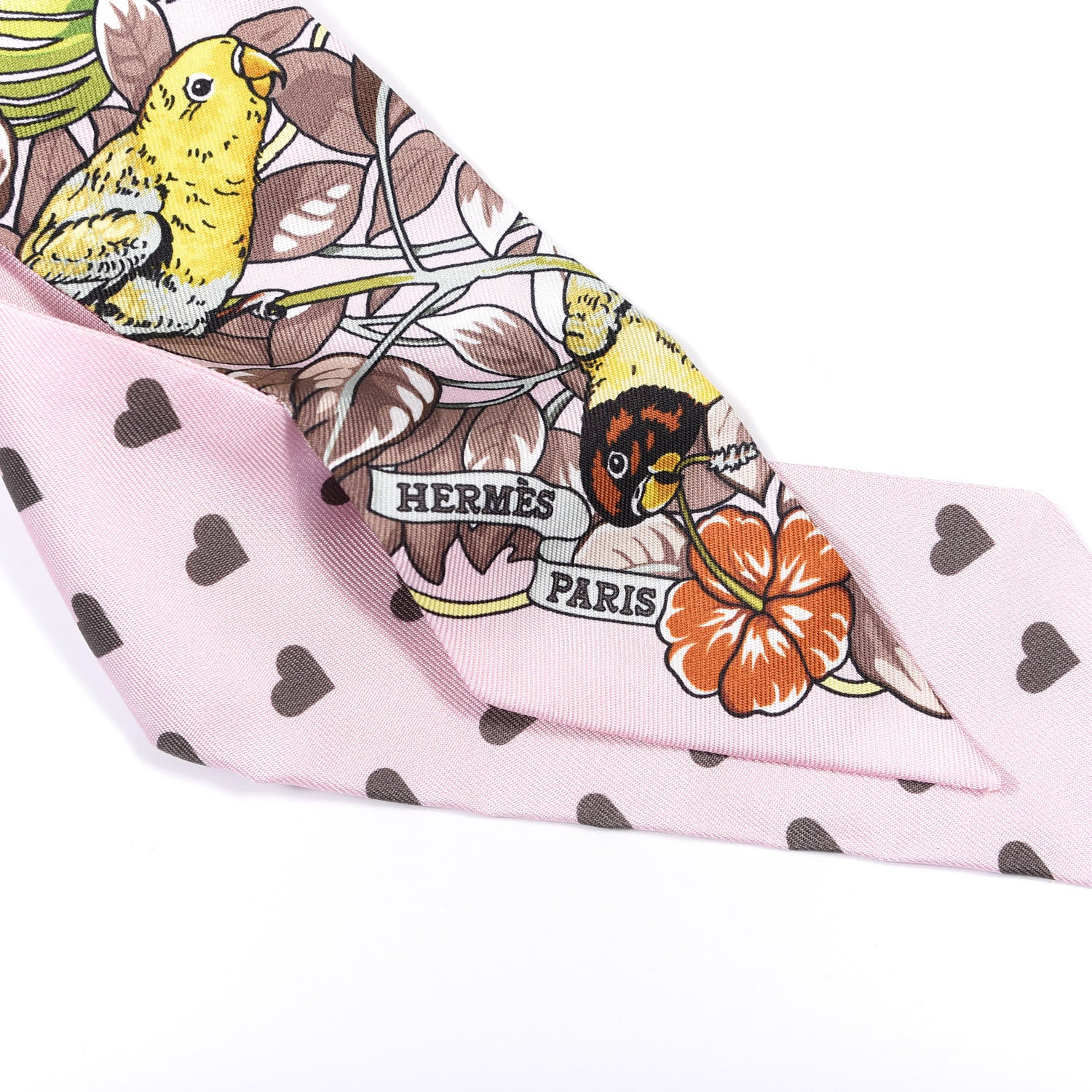 Hermes Silk Jungle Love Love Twilly Rose Pale Etoupe 2 of 4