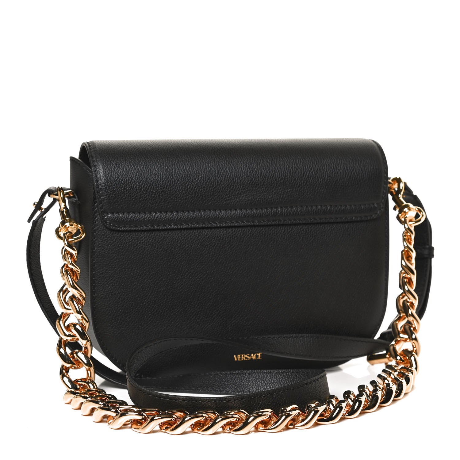Versace Calfskin Medusa Crossbody Bag Black 2 of 12