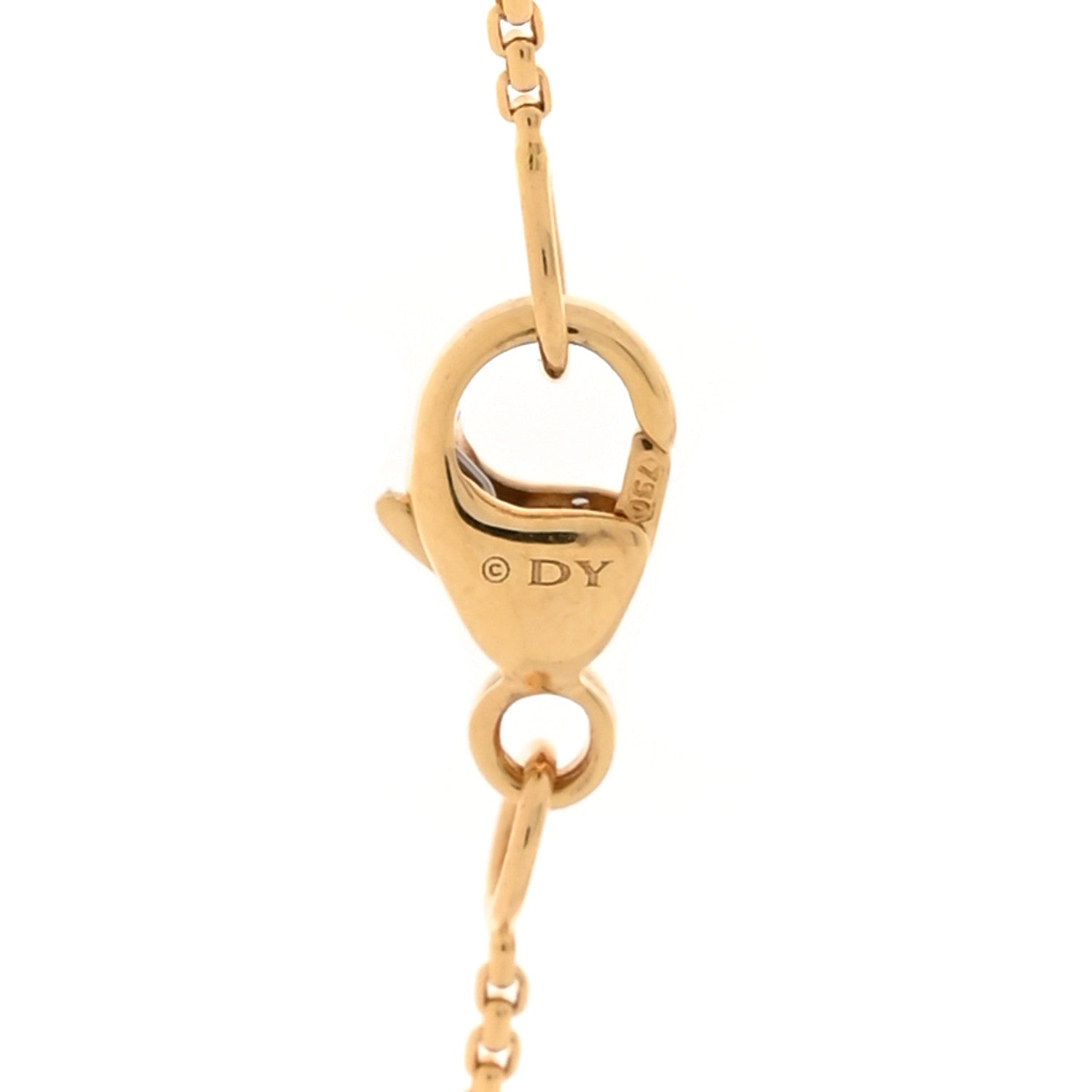 David Yurman 18K Yellow Gold Diamond Infinity Twist Pendant Necklace 4 of 5