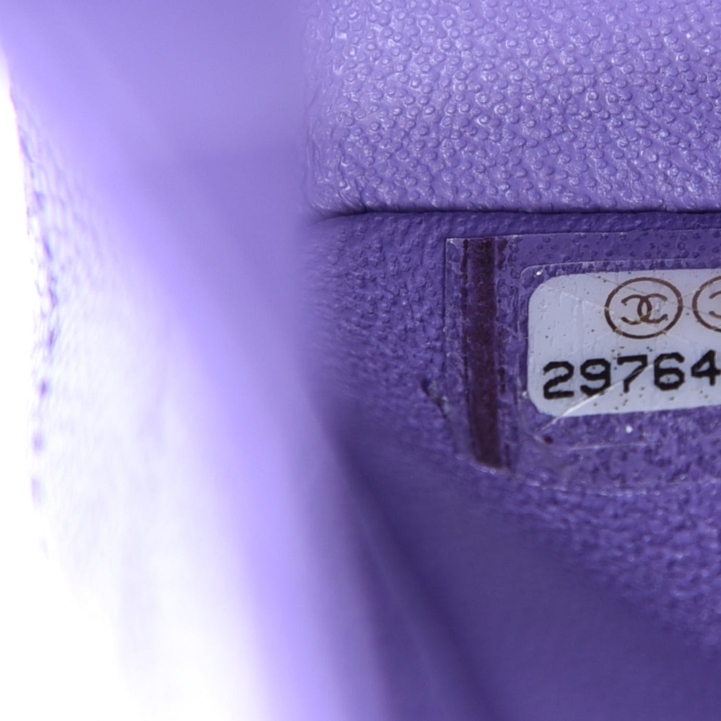 Caviar Quilted Small Double Flap Purple