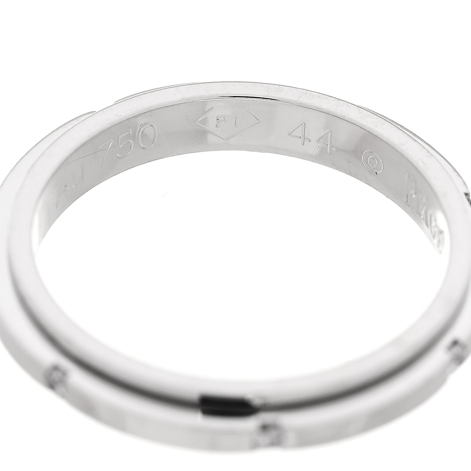 Piaget 18K White Gold Diamond Small Possession Band Ring 44 3 5 of 6