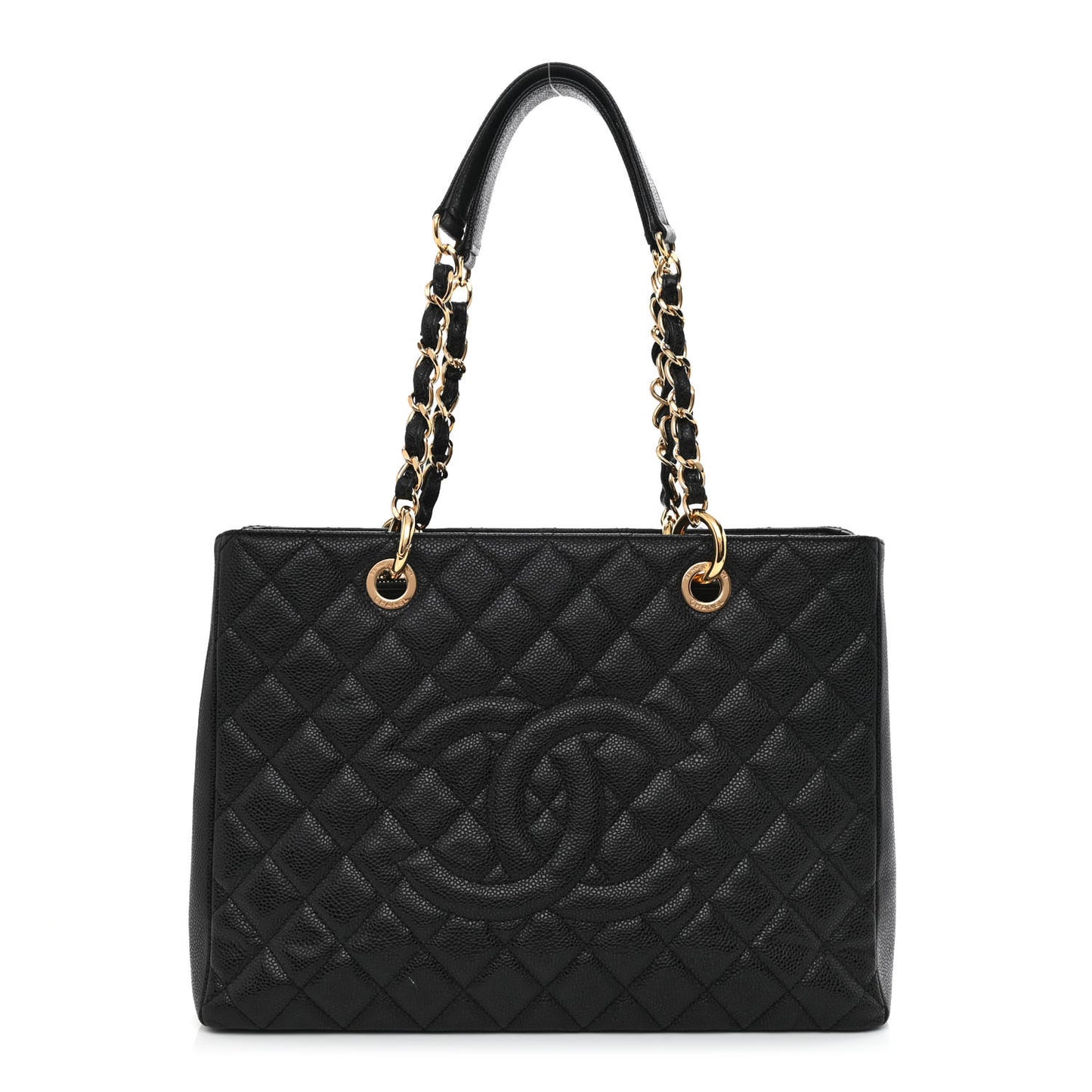 Caviar Quilted Grand Shopping Tote GST Black