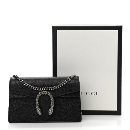 Gucci Calfskin Super Mini Dionysus Shoulder Bag Black 10 of 10