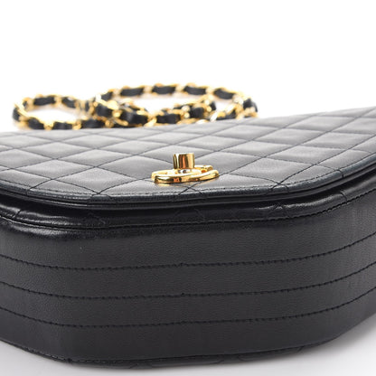 Chanel Lambskin Quilted Small Half Moon Flap Black 9 of 13