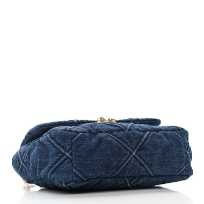Chanel Denim Quilted Medium Chanel 19 Flap Blue 3 of 10