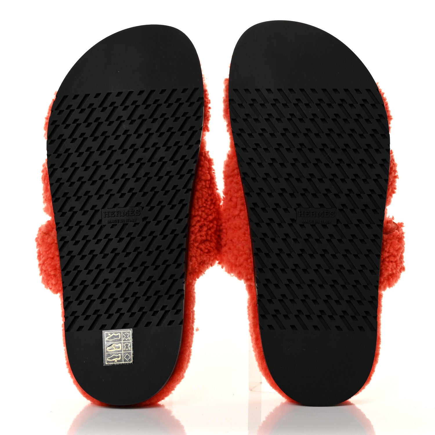 Hermes Woolskin Womens Chypre Sandals 38 Orange 5 of 8