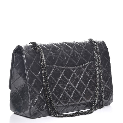 Chanel Shiny Aged Calfskin Quilted 2.55 Reissue 227 Flap So Black 4 of 8