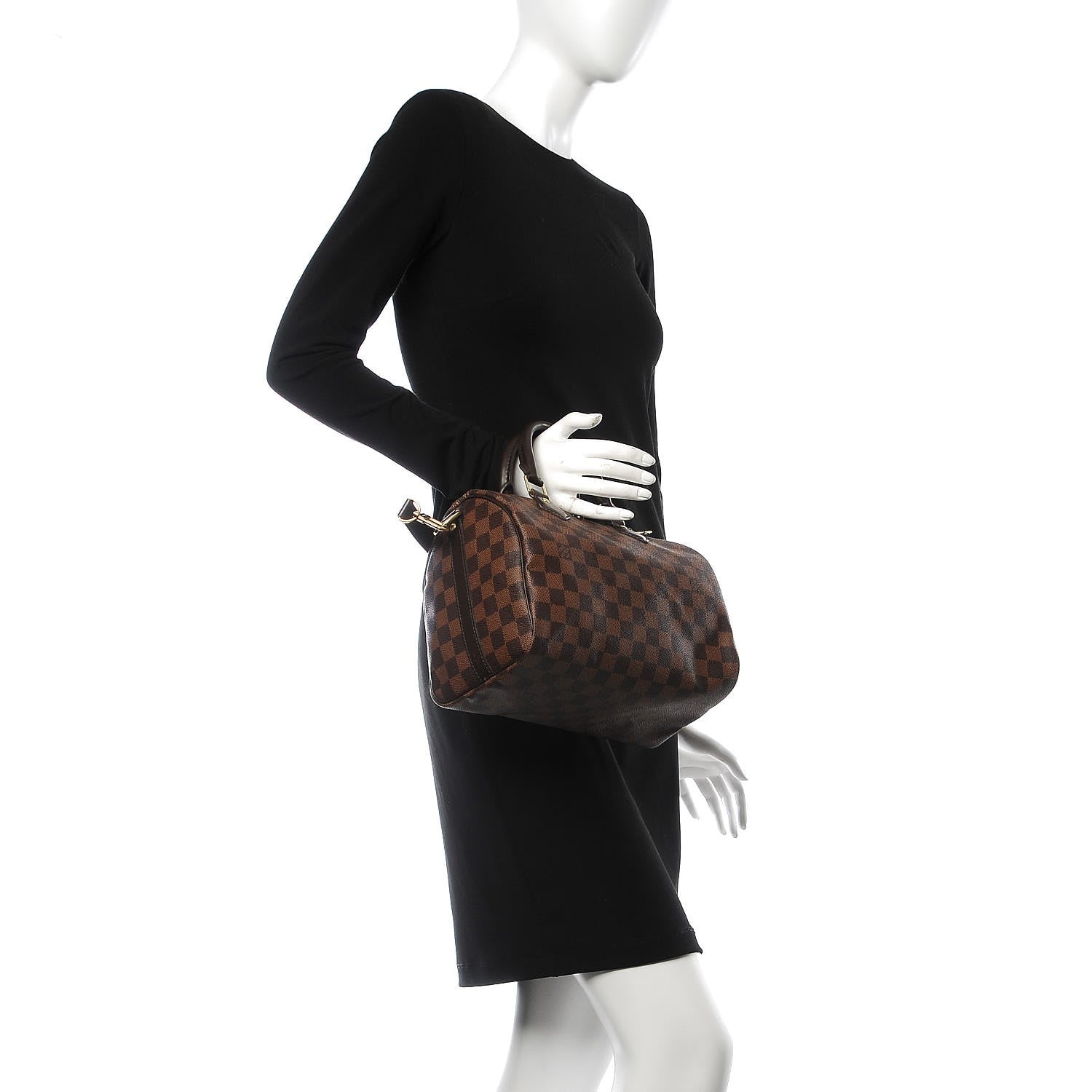 Louis Vuitton Damier Ebene Speedy Bandouliere 25 3 of 10