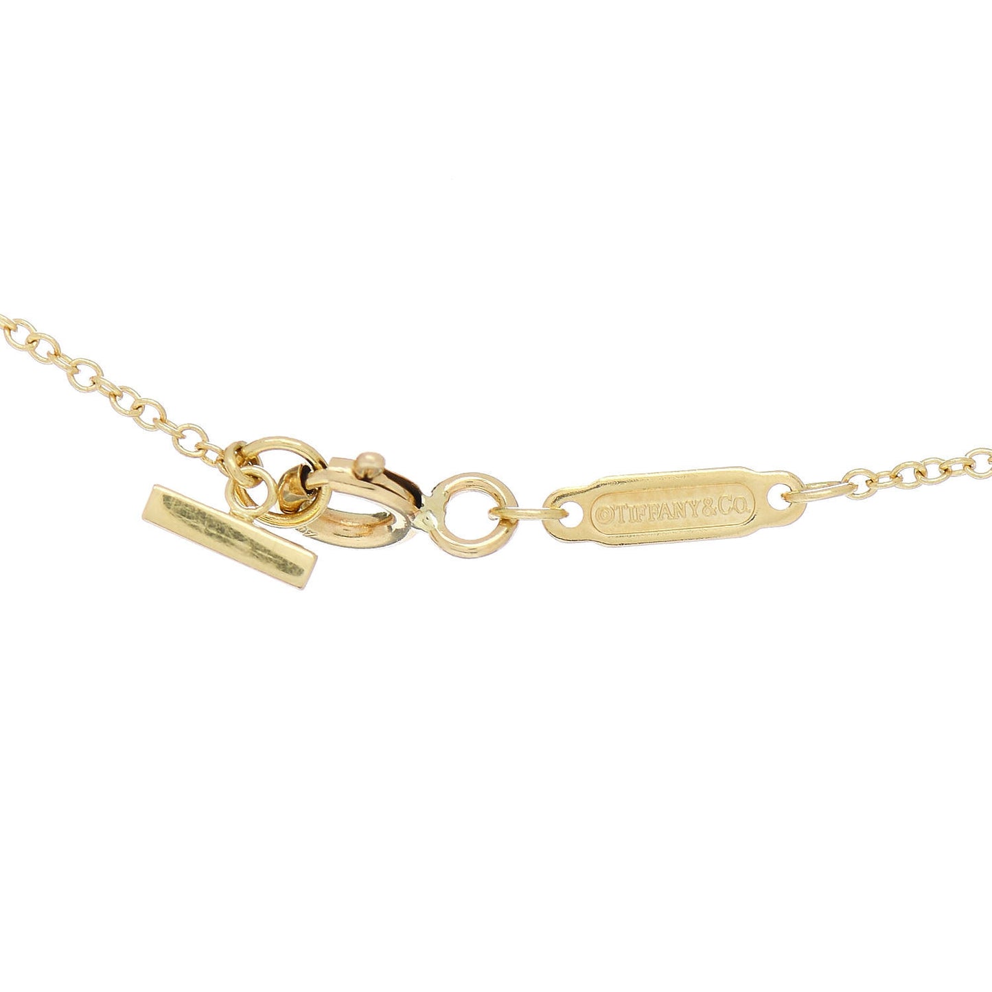 18K Yellow Gold Small T Smile Pendant Necklace