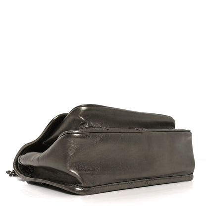 Saint Laurent Crinkled Calfskin Matelasse Monogram Baby Niki Chain Satchel Platinum 4 of 10