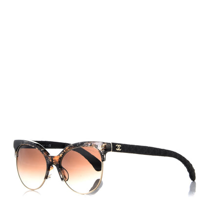 Chanel Denim Quilted Pantos Spring Sunglasses 5342 Brown 1 of 7