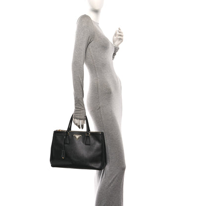 Prada Saffiano Medium Galleria Double Zip Tote Black 2 of 10
