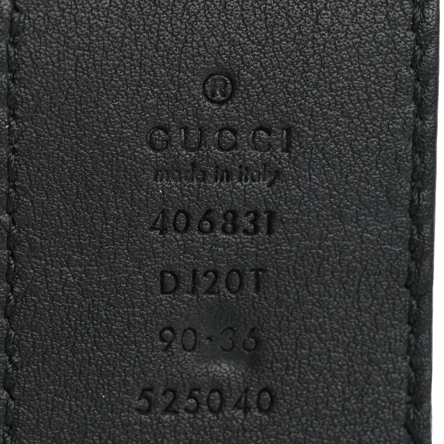 Textured Calfskin Double G 40mm Belt 90 36 Black