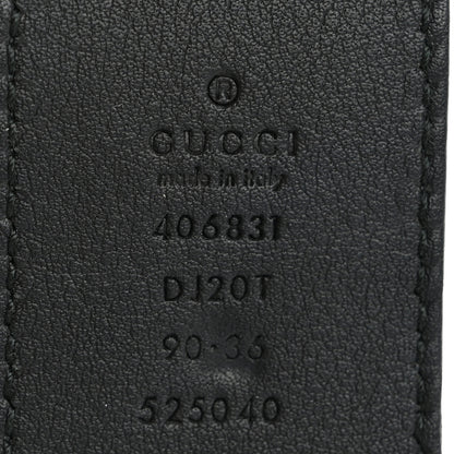 Gucci Textured Calfskin Double G 40mm Belt 90 36 Black 5 of 8