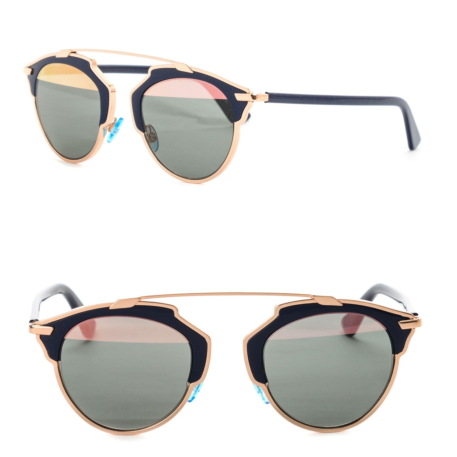 Christian Dior Mirrored So Real Sunglasses Rose Gold Blue 1 of 6