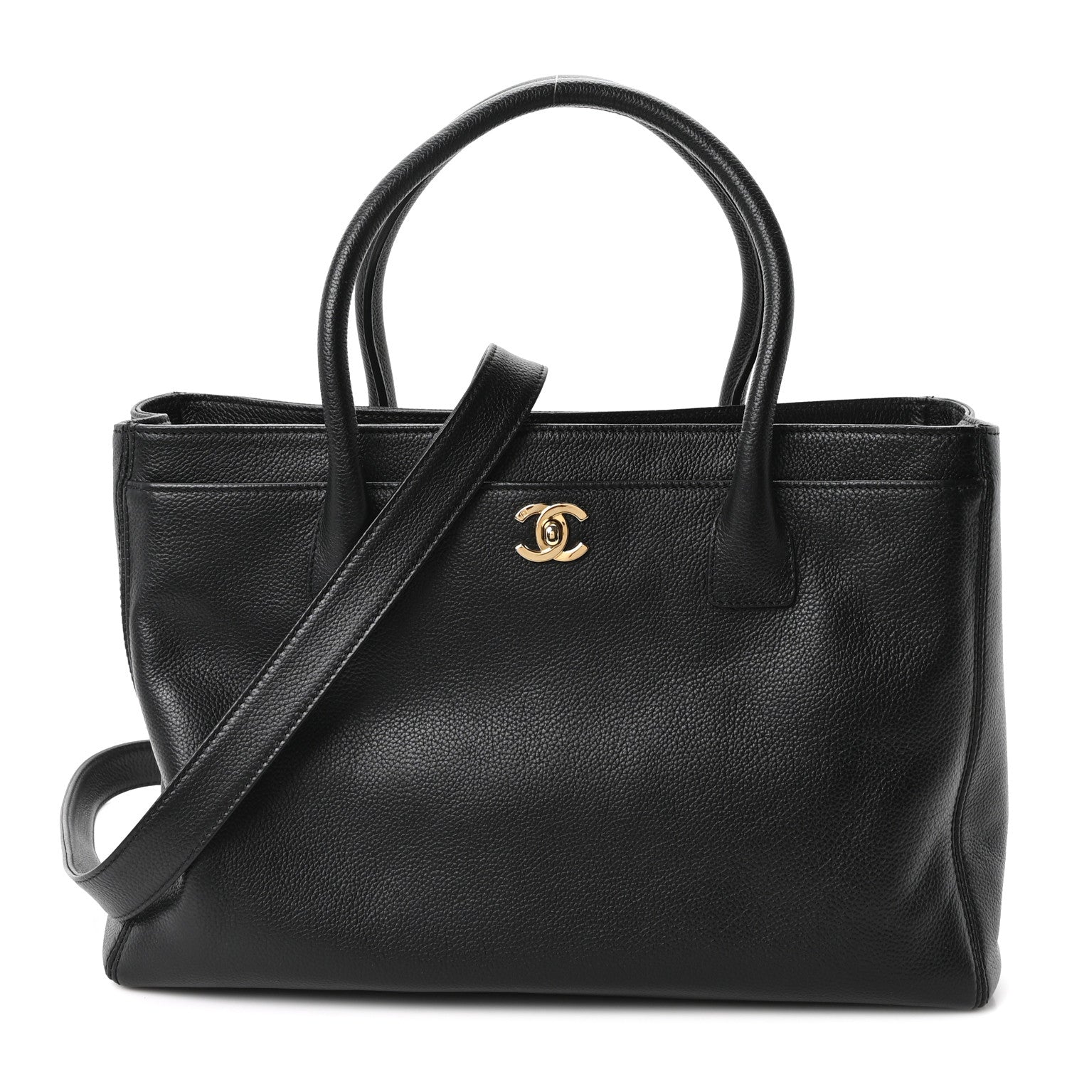 Chanel Calfskin Cerf Executive Shopper Tote Black 1 of 10