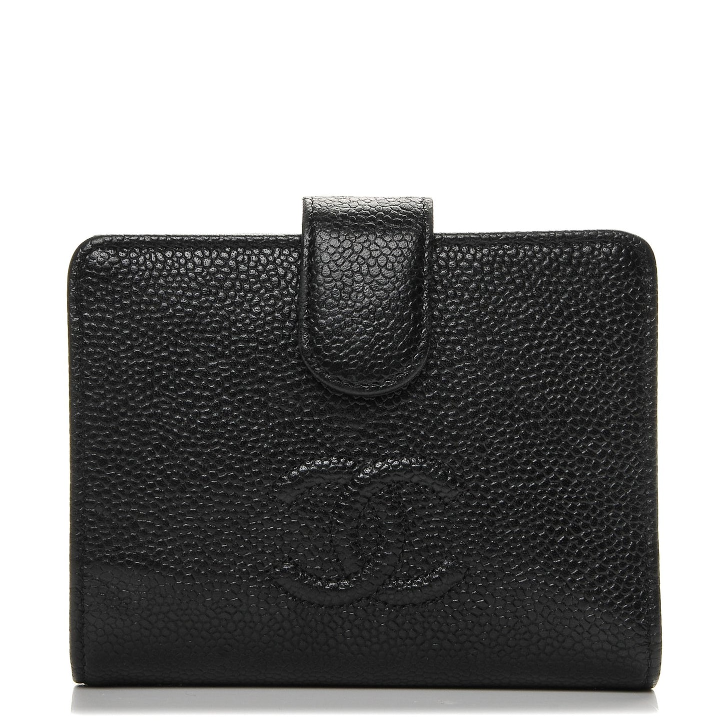 Caviar Timeless CC Zipped Pocket Wallet Black