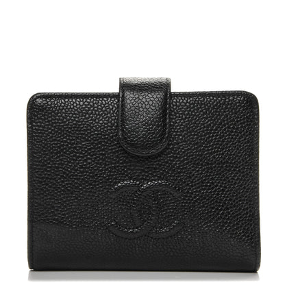 Chanel Caviar Timeless CC Zipped Pocket Wallet Black 1 of 8