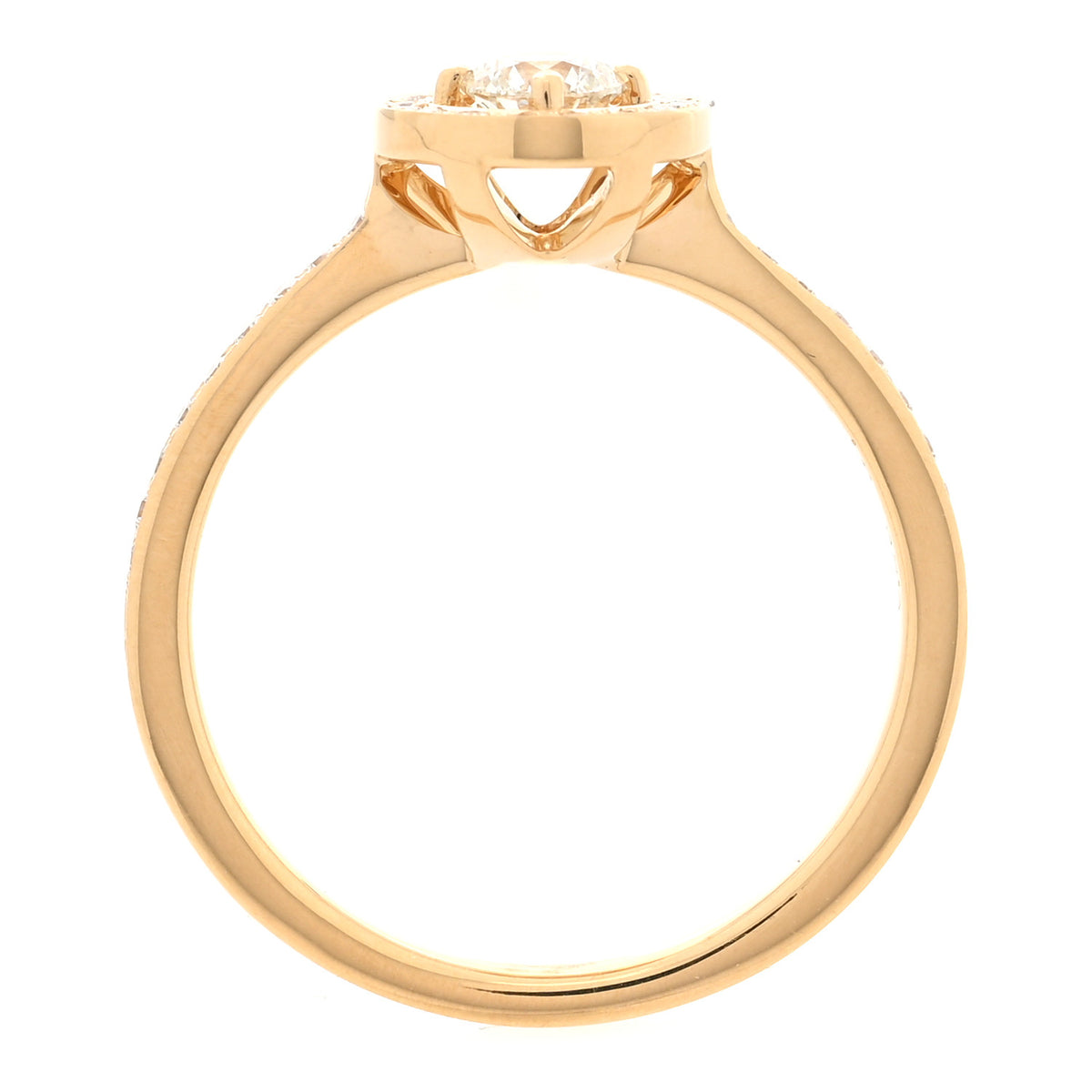 18K Yellow Gold Diamond .23ct Band Ring 51 5.75