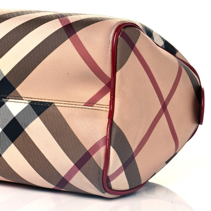Burberry Patent Nova Check Chester Bowling Bag Raspberry Sorbet 6 of 11
