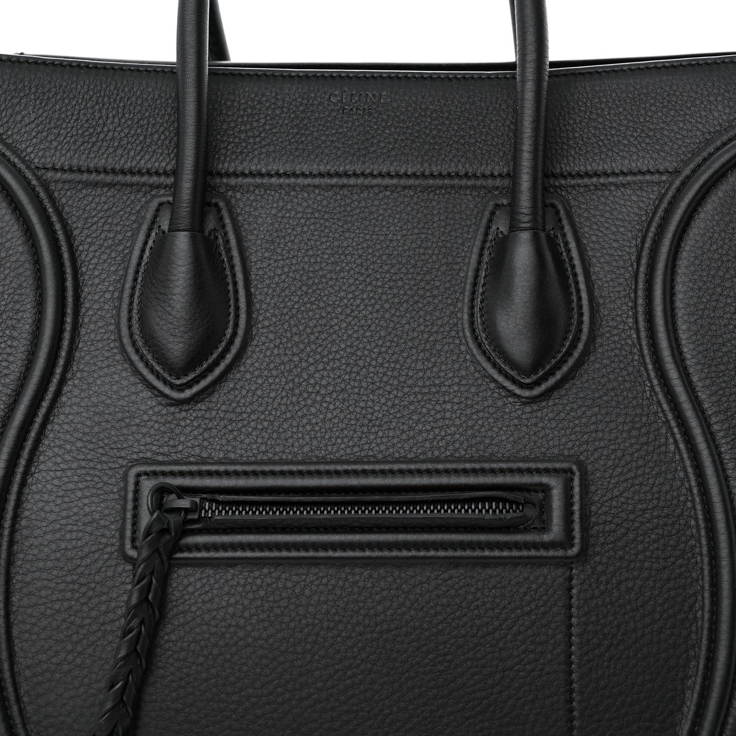 Supple Calfskin Medium Phantom Luggage Black