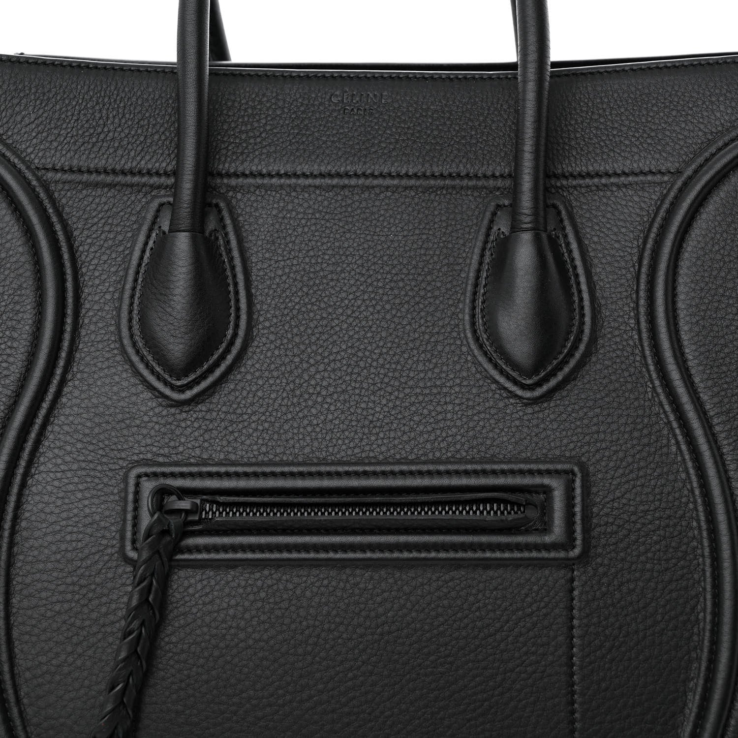 Celine Supple Calfskin Medium Phantom Luggage Black 9 of 11