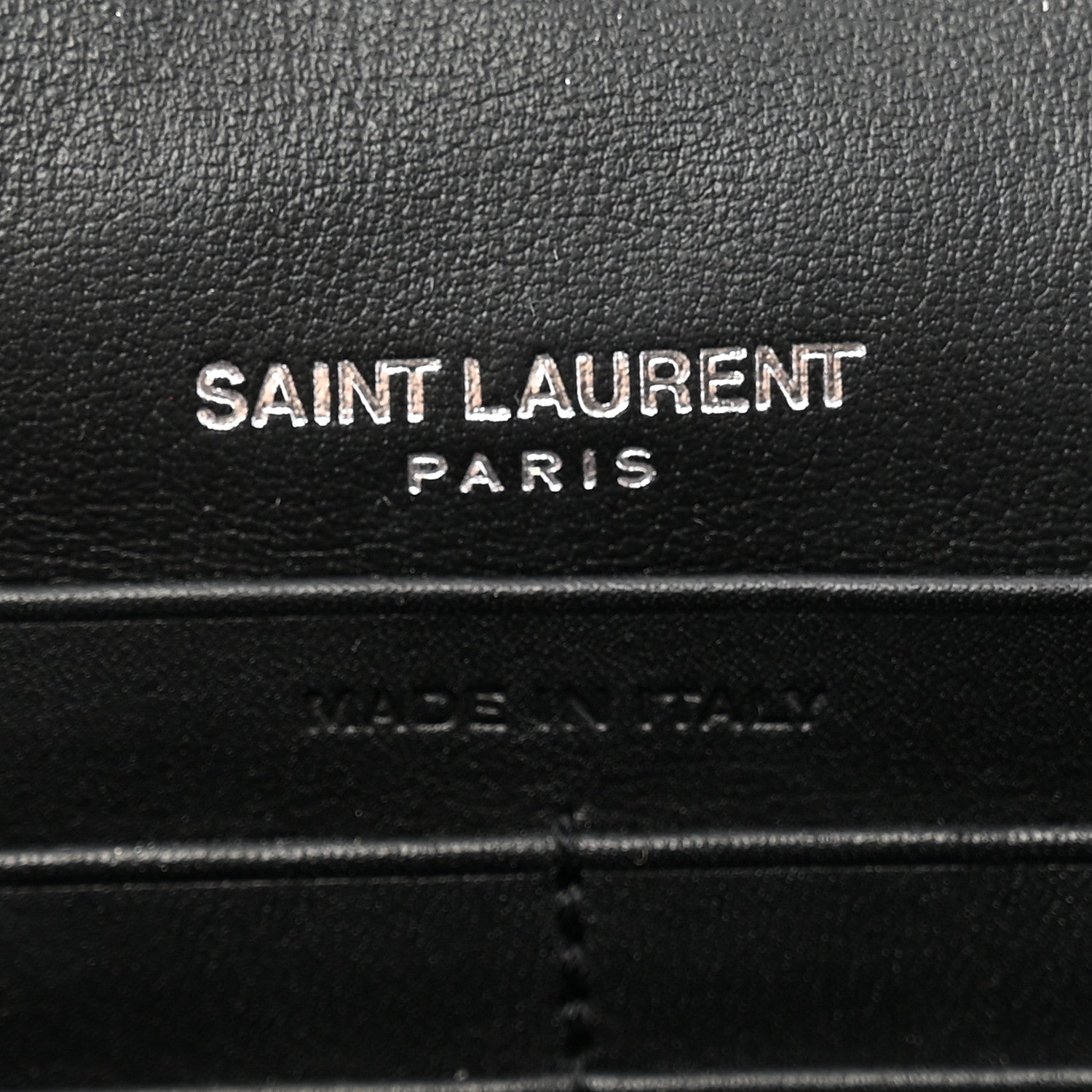 Saint Laurent Patent Grain De Poudre Matelasse Chevron Monogram Chain Wallet Blue Majorelle 7 of 16
