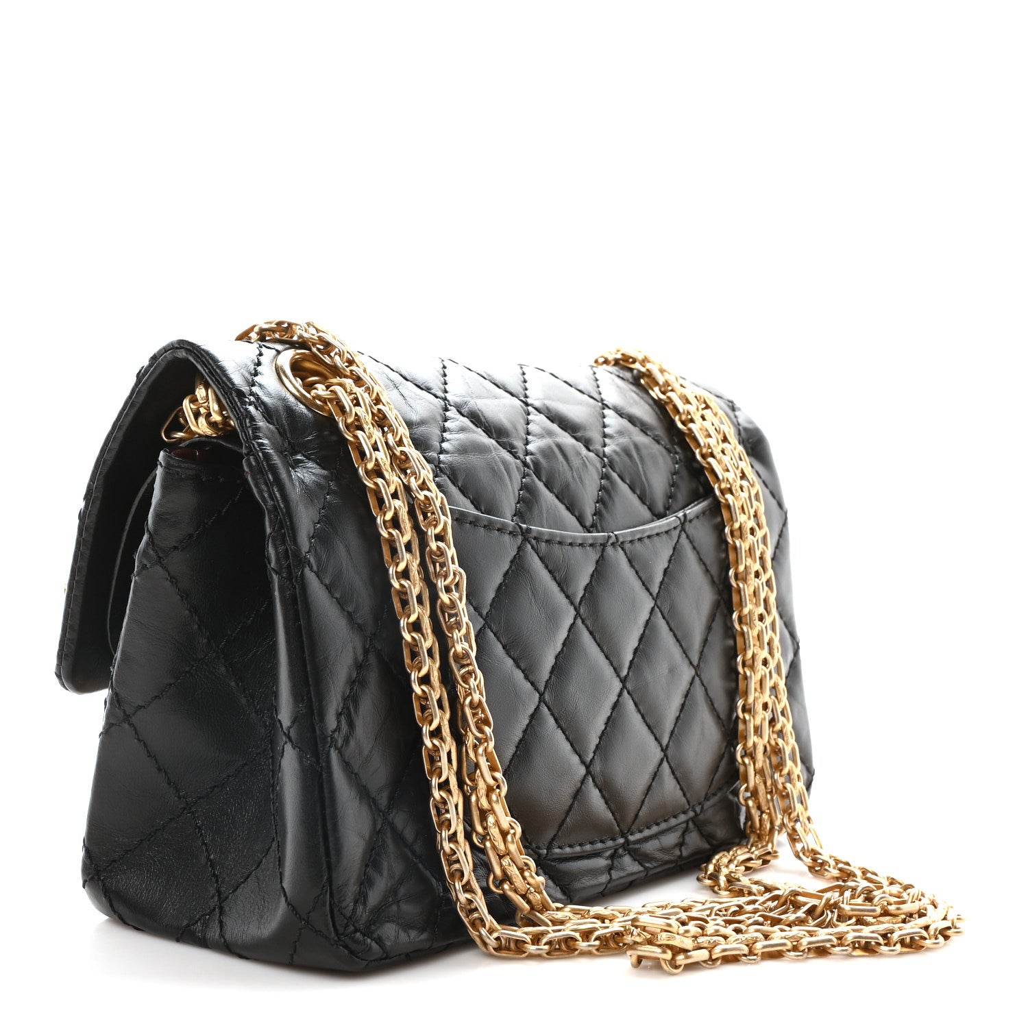 Chanel Aged Calfskin Lucky Charms 2.55 Reissue 224 Flap Black 3 of 10